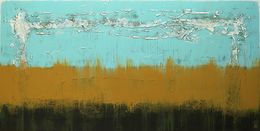 Painting, Landscape in Turquoise, Ronald Hunter