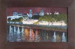 Painting, Tower at night, Simon Kozhin