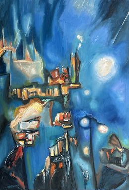 Painting, Enigma in Blue, Olga McNamara