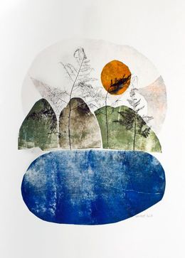 Édition, Jardin Zen 2, Monotype, Véronique Duflot