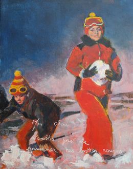Gemälde, N'oublie pas tes bottes rouges, Alexandra Chauchereau