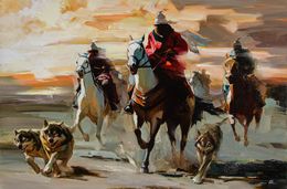 Gemälde, Twilight of the wild steppe, Vasyl Khodakivskyi