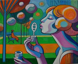Gemälde, BubbleSémoi 5, Isafara