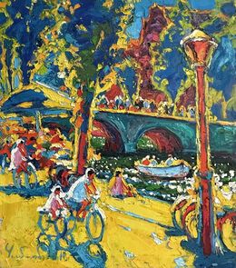 Peinture, Sunny day in Amsterdam, Andrii Chebotaru