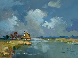 Gemälde, Summer flood of the river, Suprunchuk Yuriy