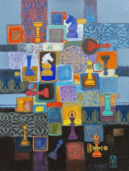Peinture, The Chess Mosaic, Abgar Khachatryan