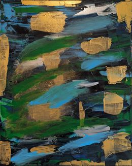 Peinture, Golden Green, Abstractenburger