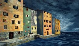 Gemälde, Pueblo costero, Clara Duch