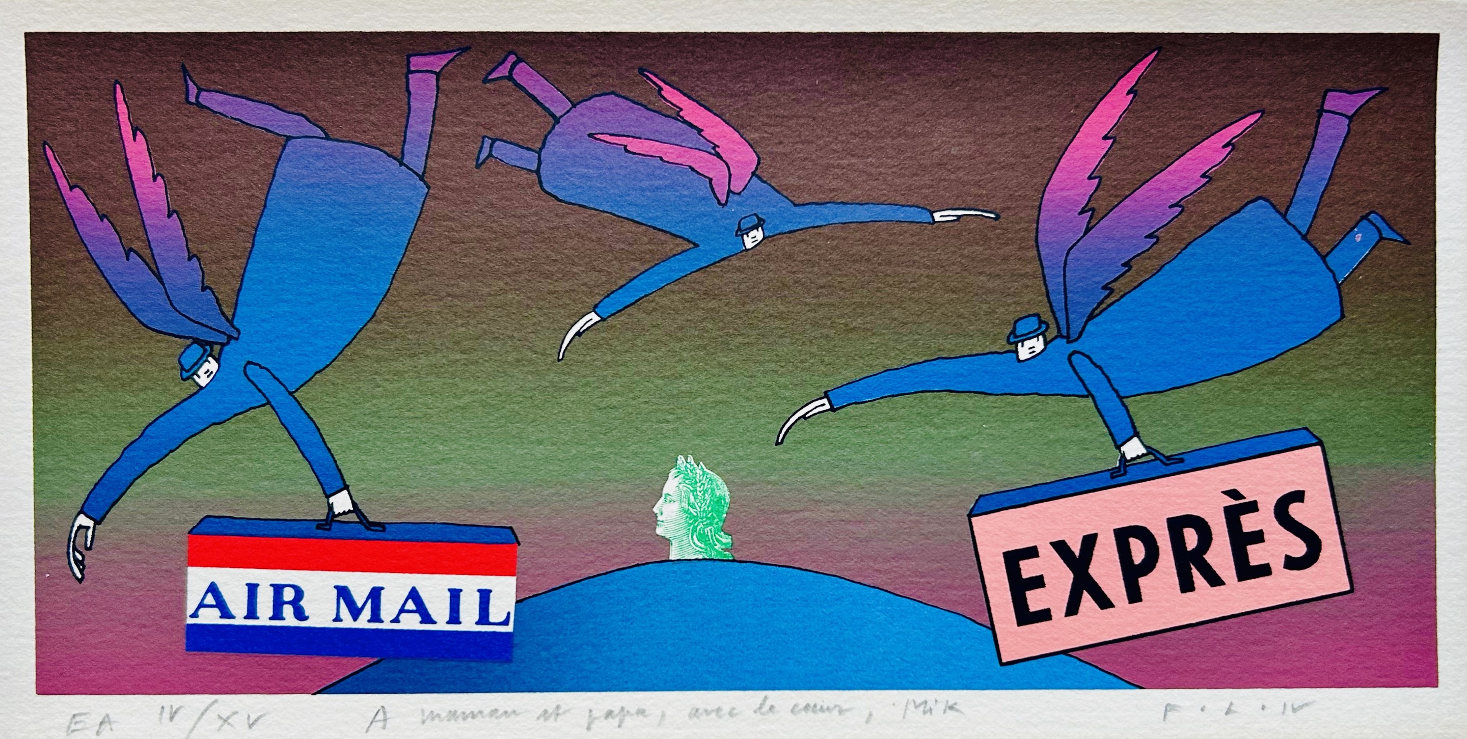 Jean-Michel Folon, Air Mail / Exprès Jean-Michel Folon, Air Mail / Exprès