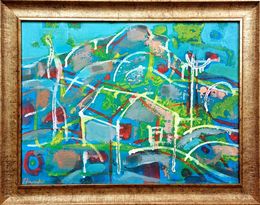 Painting, Homage to Cezanne-II, Stanislav Bojankov