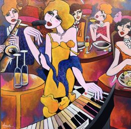 Peinture, Blonde, russe et brune, Martine Fauve Dechavanne