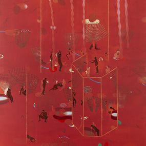 Painting, Dans les miroirs se reflète la lune #2, Hélène Duclos
