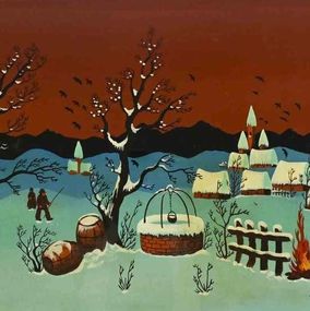 Gemälde, Winter Landscape, Djuro Jacovic