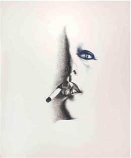 Print, Smoker in White, Giacomo Porzano