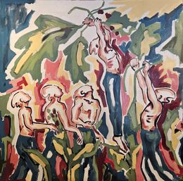 Painting, Aux jardins suspendus, Claire Bonnet-Masimbert