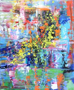 Painting, Girl in the garden, Borko Petrovic