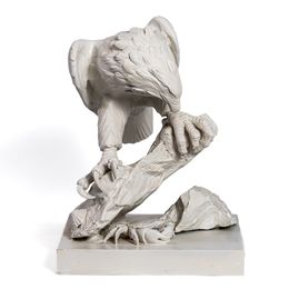 Sculpture, White tailed sea eagle and Scottish crab, Barry Davies