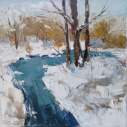 Painting, La neige s'arrête pendant un moment, Milcheva Emilia