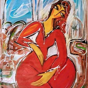 Gemälde, Femme assise, Hrasarkos
