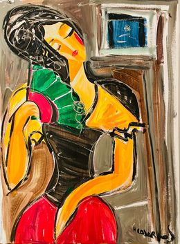 Peinture, Dama con abanico, Hrasarkos