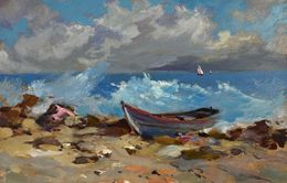 Gemälde, Raging sea waves, Suprunchuk Yuriy