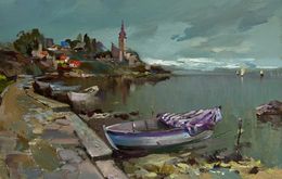 Gemälde, City boat ferry, Suprunchuk Yuriy