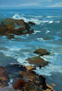 Gemälde, Sunny day at sea, Suprunchuk Yuriy