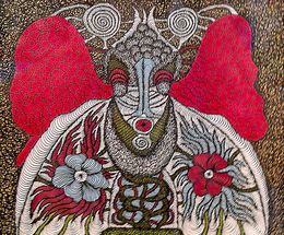 Fine Art Drawings, Masque, Evelyne Postic