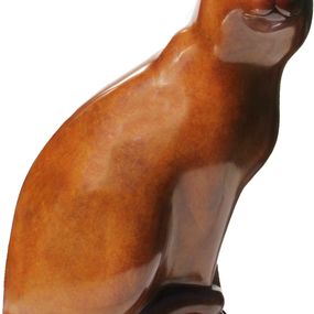 Sculpture, Grand chat assis, François Galoyer