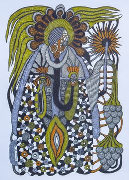 Fine Art Drawings, Madone, Evelyne Postic