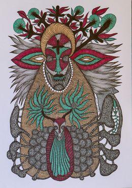 Fine Art Drawings, Madone, Evelyne Postic