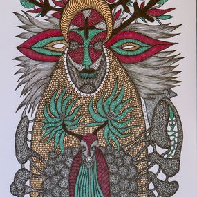 Fine Art Drawings, Madone, Evelyne Postic