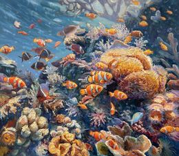 Peinture, Underwater reef, Evgeny Chernyakovsky