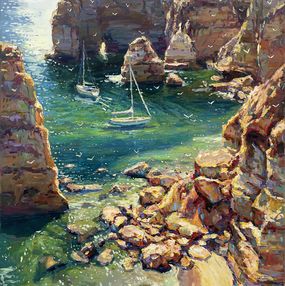 Gemälde, Morning by the sea, Evgeny Chernyakovsky
