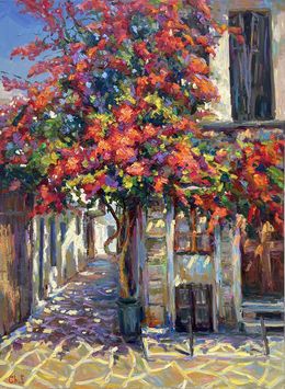 Peinture, Flowered tree, Evgeny Chernyakovsky