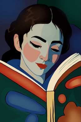 Print, While reading, Nina Tsorieva