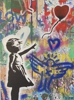 Print, La fille au ballon Street art, Brain Roy