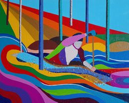 Gemälde, Canoë kayak, Stéphane Cantin