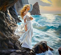 Gemälde, At the sunny sea, Serghei Ghetiu