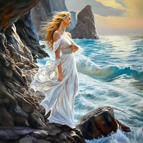 Gemälde, At the sunny sea, Serghei Ghetiu