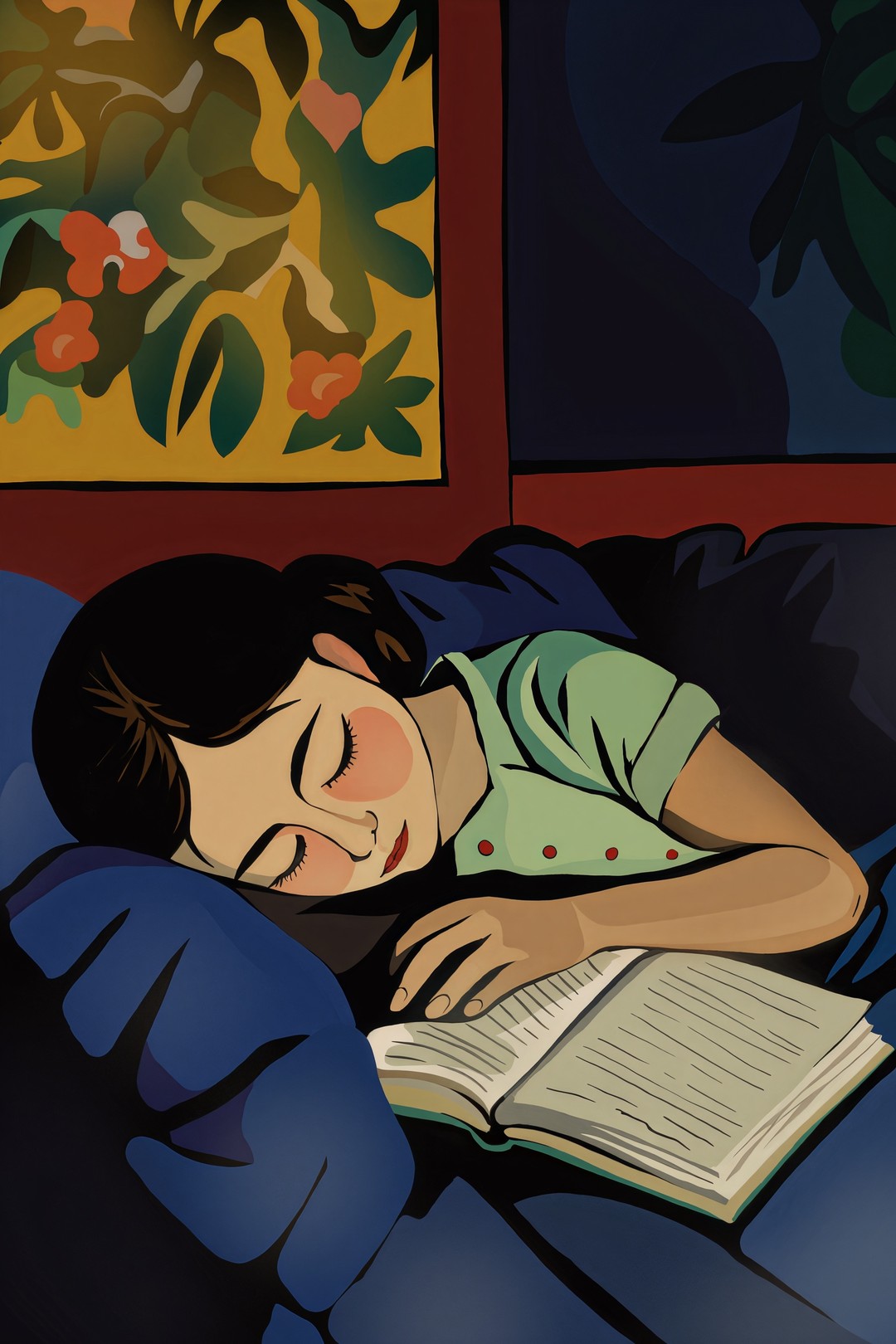 Nina Tsorieva, While reading Nina Tsorieva, While reading