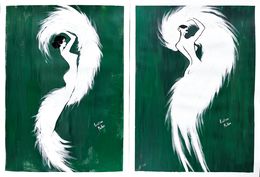 Peinture, Diptych: Burlesque Muses, Kristina Mallen