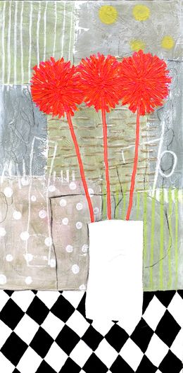Painting, Les Dalhias Rouges, RogerM