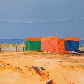 Painting, Rivage de pêcheurs, Eurgal
