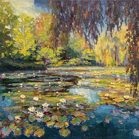 Gemälde, Water lilies, Evgeny Chernyakovsky