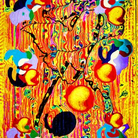 Print, Yellow Orbscape, Jarmila Kostliva