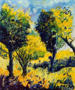Peinture, Orchard in summer, Pol Ledent