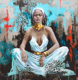 Painting, Lotus, Sylvie Julkowski-Egard