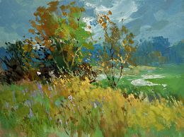 Painting, Walking among flower fields, Suprunchuk Yuriy