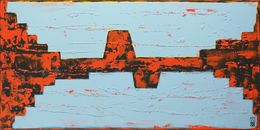 Painting, Orange Breakers Blue, Ronald Hunter